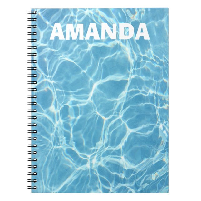 Cuaderno Portátil personalizado de la piscina (Frente)