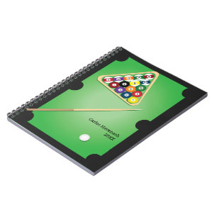 Cuaderno Portátil personalizado de la tabla de billar de Bi