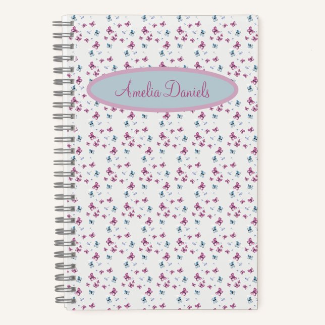 Cuaderno Portátil personalizado de mariposa de bonito (Anverso)