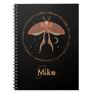 Cuaderno Portátil Personalizado de Moth Celestial
