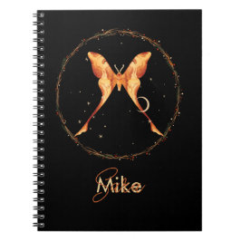 Cuaderno Portátil Personalizado de Moth Celestial