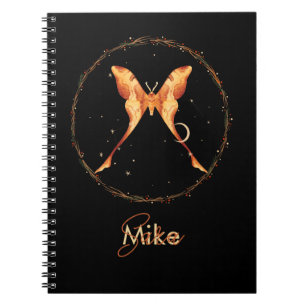 Cuaderno Portátil Personalizado de Moth Celestial