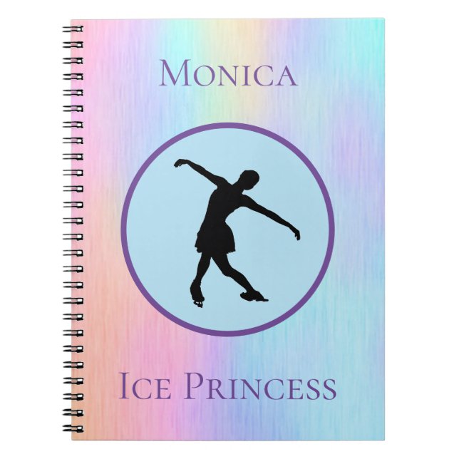Cuaderno Portátil Personalizado de patinaje artístico "Prin (Frente)