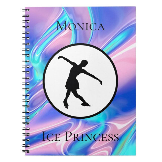 Cuaderno Portátil Personalizado de patinaje artístico "Prin (Frente)