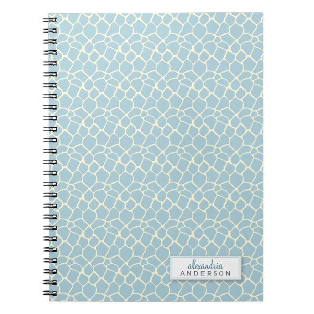 Cuaderno Portátil Personalizado de patrón animal de jirafa  (Frente)
