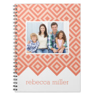 Cuaderno Portátil Personalizado de patrón de diamante