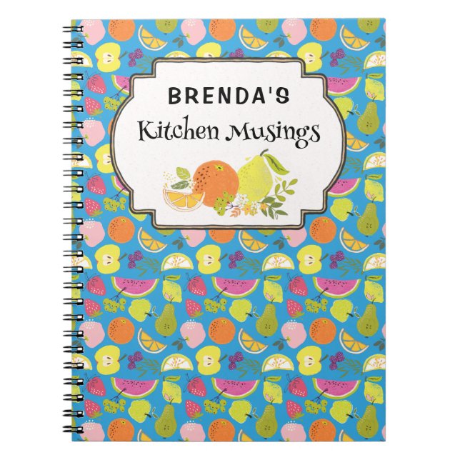 Cuaderno Portátil personalizado de patrones de hongos silve (Frente)