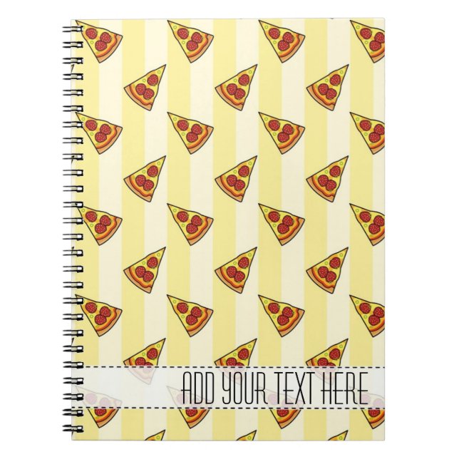 Cuaderno Portátil Personalizado de patrones de pizza (Frente)