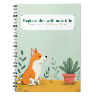 Cuaderno Portátil personalizado de perro kawaii