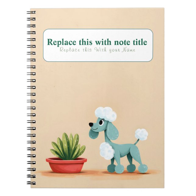 Cuaderno Portátil personalizado de perro kawaii (Frente)