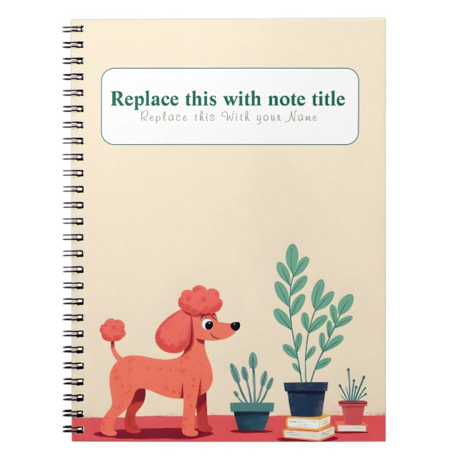 Cuaderno Portátil personalizado de perro kawaii (Frente)