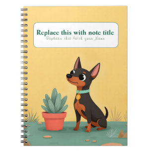 Cuaderno Portátil personalizado de perro kawaii