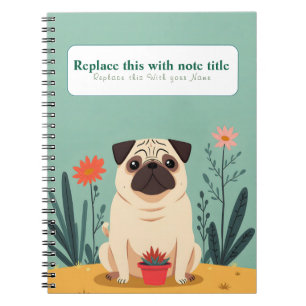 Cuaderno Portátil personalizado de perro kawaii