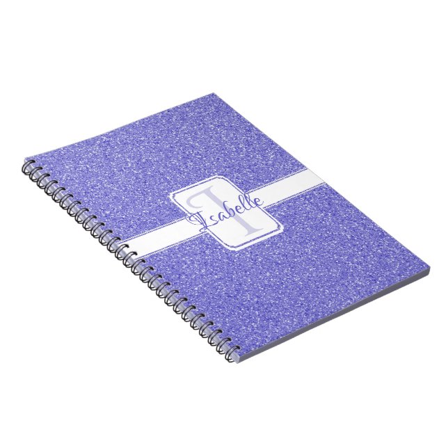 Cuaderno Portátil personalizado de Purpurina púrpura (Lado Derecho)