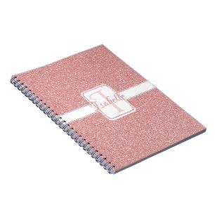 Cuaderno Portátil personalizado de Purpurina rosa