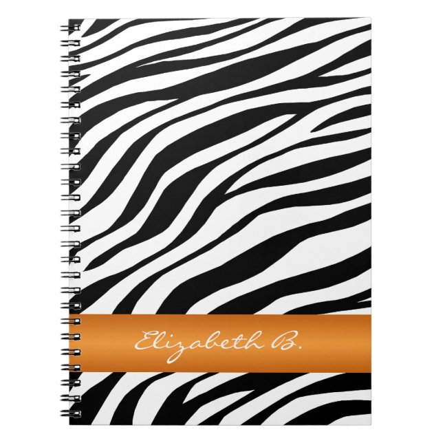 Cuaderno Portátil personalizado de raya de Naranja de impre (Frente)