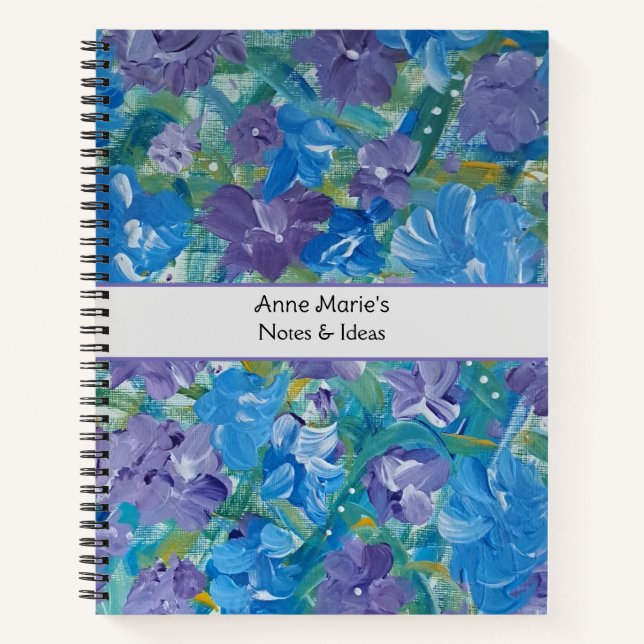 Cuaderno Portátil personalizado de Rosas Lavendar (Anverso)