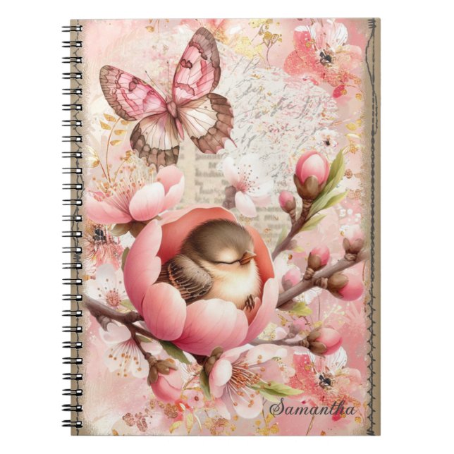Cuaderno Portátil personalizado de Rubor Blossom Dreams (Frente)