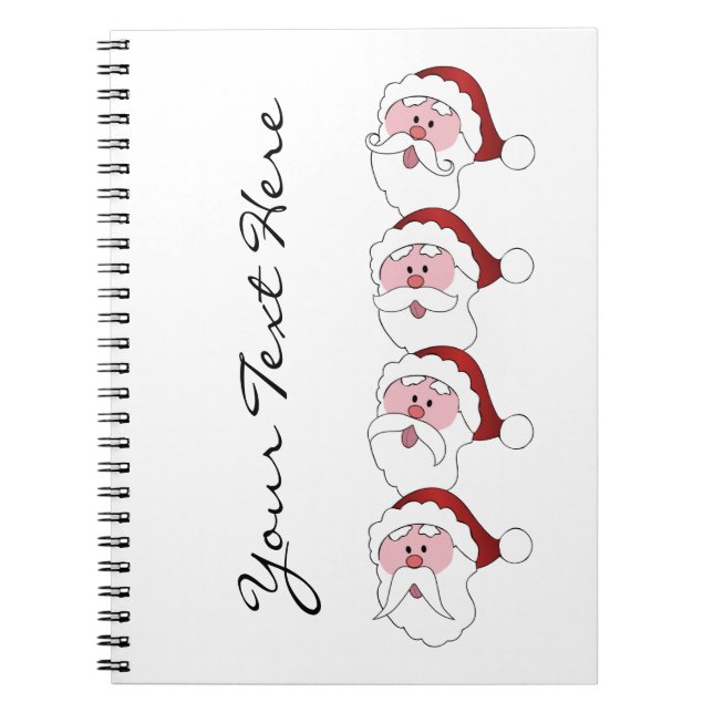 Cuaderno Portátil personalizado de Santa Mustaches (Frente)