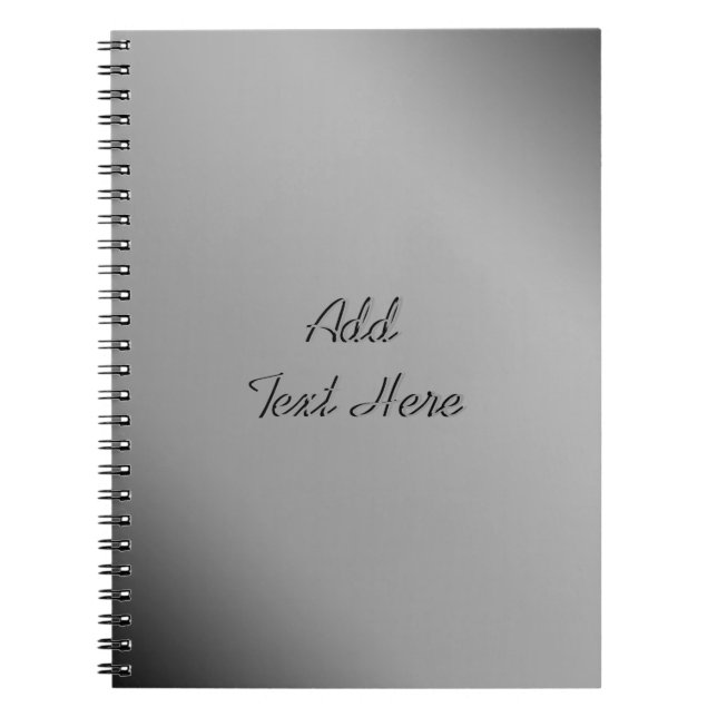 Cuaderno Portátil Personalizado de seda plateado (Frente)