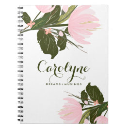 Cuaderno Portátil personalizado de tulipanes rosados de Rub