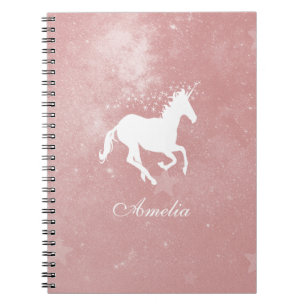 Cuaderno Portátil personalizado de Unicornio rosa