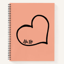 Cuaderno Portátil personalizado del corazón