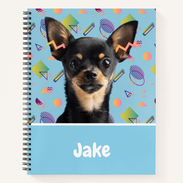 Cuaderno Portátil personalizado del patrón de perro de cach (Anverso)