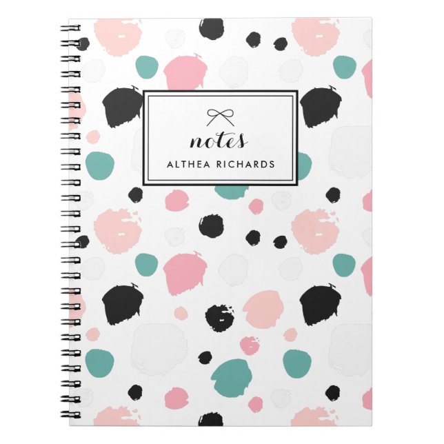 Cuaderno Portátil personalizado del patrón de tinta de ador (Frente)