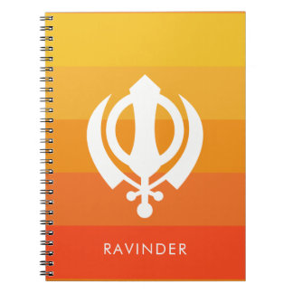 Cuaderno Portátil personalizado del símbolo Sikh Khanda