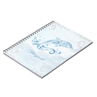 Cuaderno Portátil personalizado delfín azul