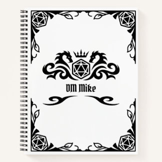 Cuaderno Portátil personalizado DnD con monograma