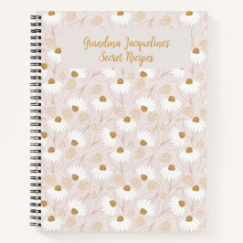 Cuaderno Portátil personalizado, elegante regalo floral par