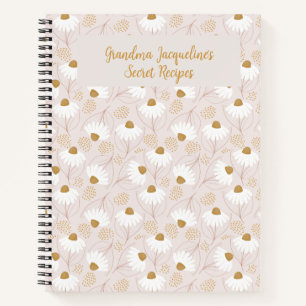 Cuaderno Portátil personalizado, elegante regalo floral par