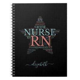 Cuaderno Portátil Personalizado Estrella de Enfermeras RN p