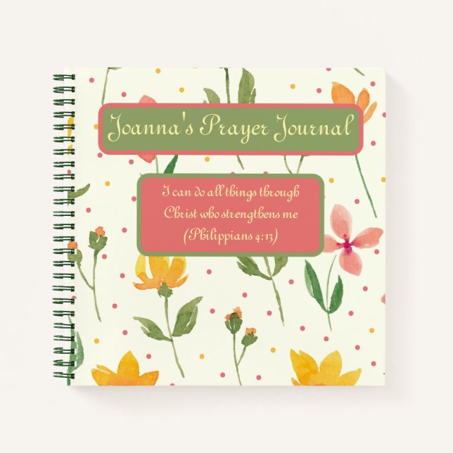 Cuaderno Portátil personalizado - Floral (Anverso)