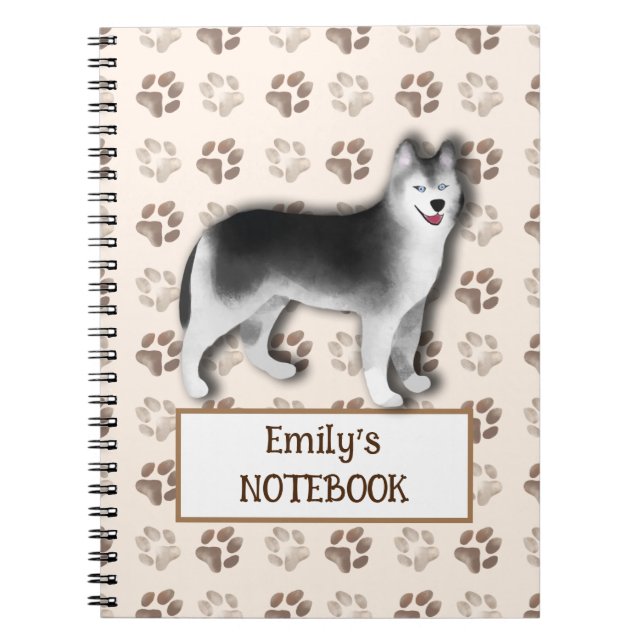 Cuaderno Portátil personalizado Husky - Perro lindo regalo  (Frente)