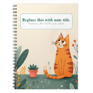 Cuaderno Portátil personalizado kawaii para gatos