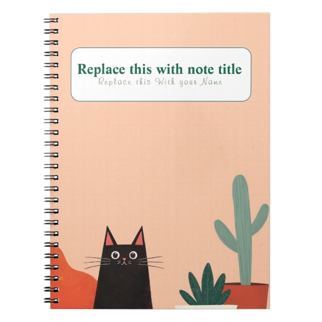 Cuaderno Portátil personalizado kawaii para gatos (Frente)