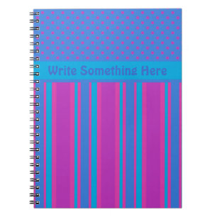 Cuaderno Portátil personalizado: Magenta y azul: polacos, b