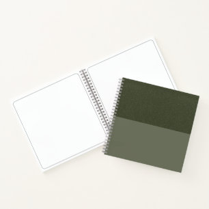 Cuaderno Portátil personalizado Moss Green Spiral - Textura