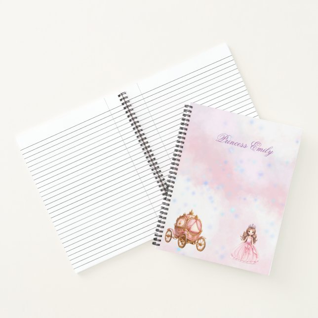 Cuaderno Portátil personalizado para princesa y portadora (Interior)