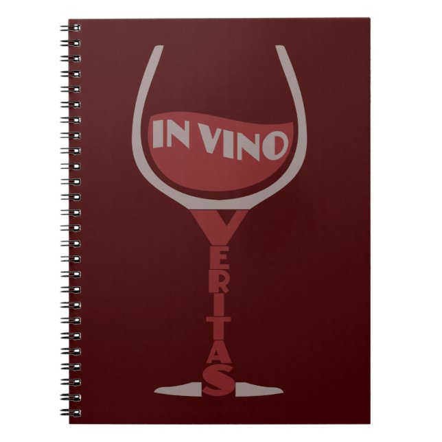 Cuaderno Portátil personalizado Vino Veritas (Frente)