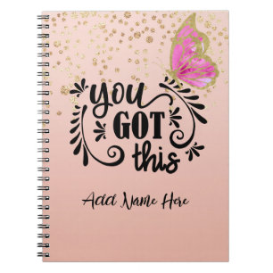 Cuaderno Portátil personalizado "You Got This"