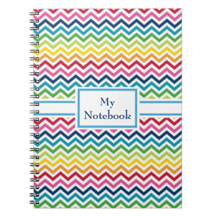 Cuaderno Portátil personalizado: zigzags de varios colores