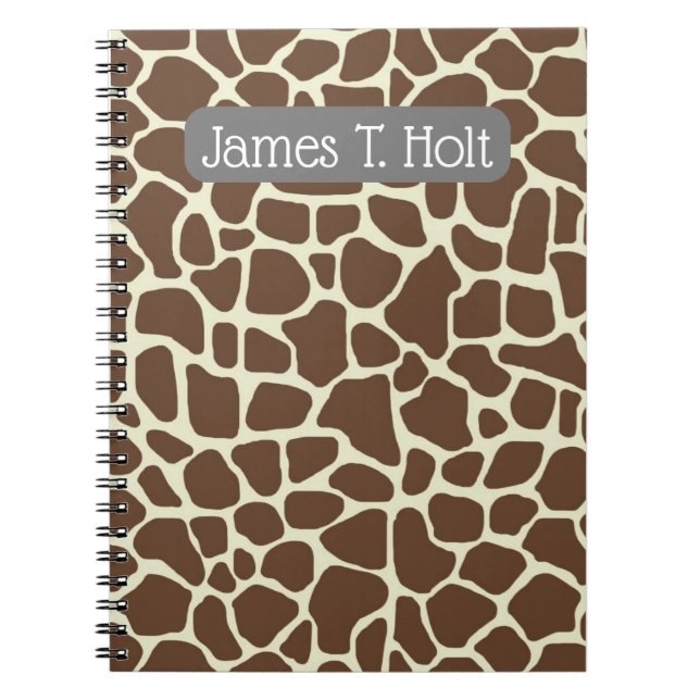 Cuaderno Portátil personalizar - Impresión de jirafa (Frente)