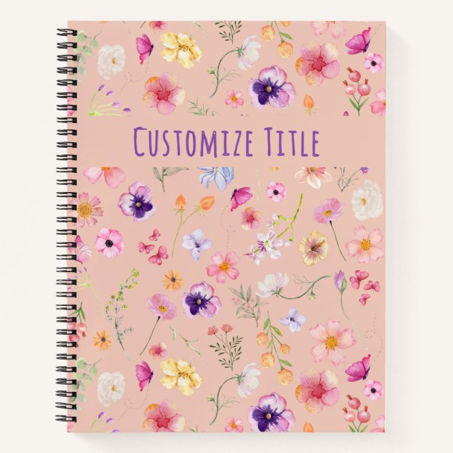 Cuaderno Portátil Petal Glow - Encanto del Personalizado Ru (Anverso)