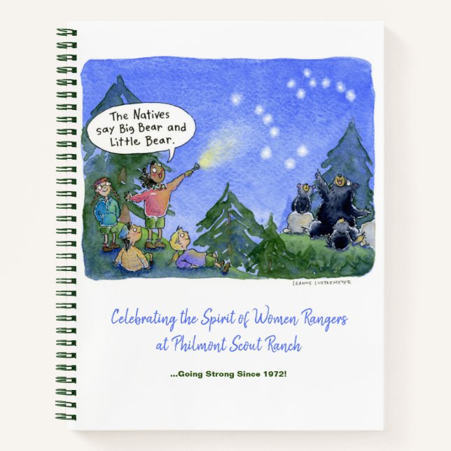 Cuaderno Portátil Philmont "Noche estrellada" para mujeres  (Anverso)