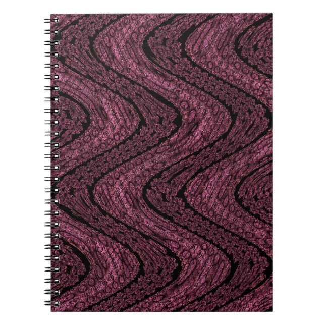 Cuaderno Portátil Piel de serpiente rosa (Frente)