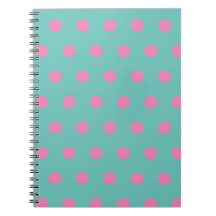 Portátil Polka Dot (Aqua & Pink)